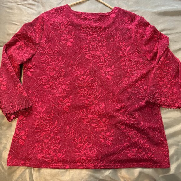 Lot of 2  Diana Belle LS Button up polka dot navy shirt  XL  Serengeti LS  XL - Picture 5 of 8